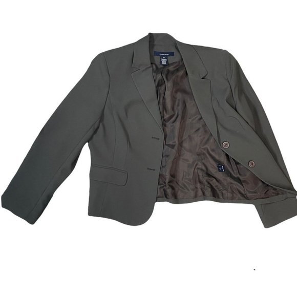 NWT Jones Wear Gray 2 Button Blazer 12 MSRV $86 - Picture 2 of 6